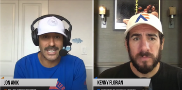 Jon Anik and Kenny Florian Podcast Presented by Draft Kings discuss UFC 265 wearing AF logo monogram hat