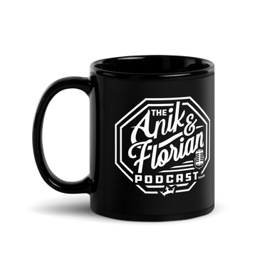 AF POD White Logo Black Mug
