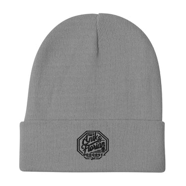 Anik & Florian Black Logo Embroidered Beanie