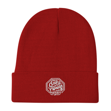Anik & Florian Podcast White Logo Embroidered Beanie