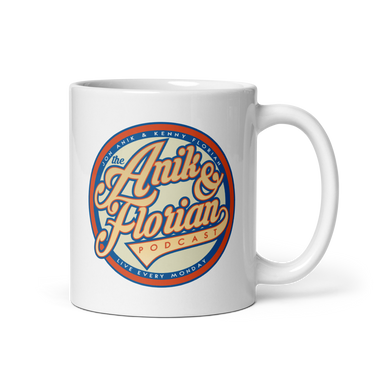 Throwback Anik & Florian Podcast Logo White Mug