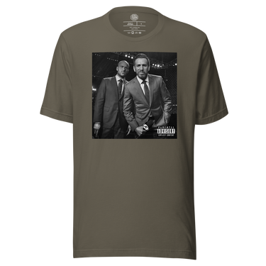 Jon Anik & Kenny Florian Draft Kings Podcast UFC Album Cover T-shirt in Army