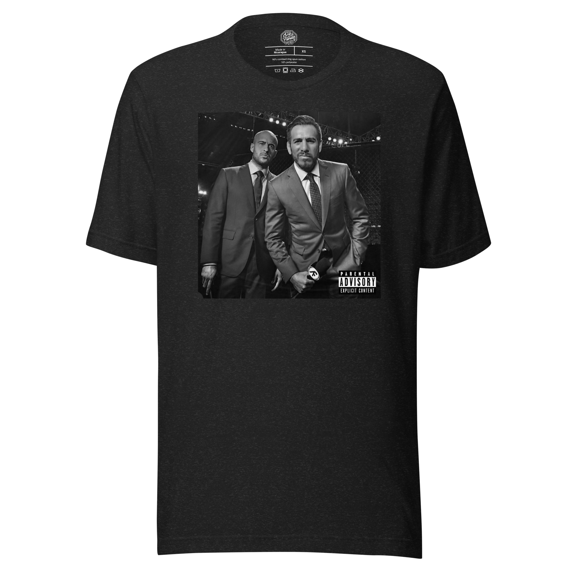 Jon Anik & Kenny Florian Draft Kings Podcast UFC Album Cover T-shirt Black