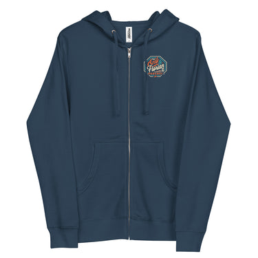 Jon Anik & Kenny Florian UFC Podcast Draft Kings Logo Merch Zip Up Hoodie in Navy on JonAnik.com