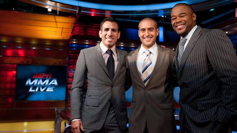 Jon Anik, Kenny Florian and Rashad Evans hosting MMA LIVE on ESPN