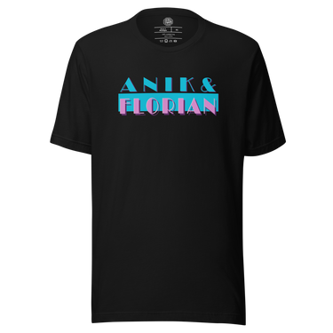 Anik & Florian Podcast Miami Vice inspired by Average Joe Art T-shirt in Black