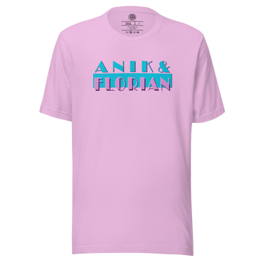 Anik & Florian Podcast Miami Vice inspired by Average Joe Art T-shirt in Lilac