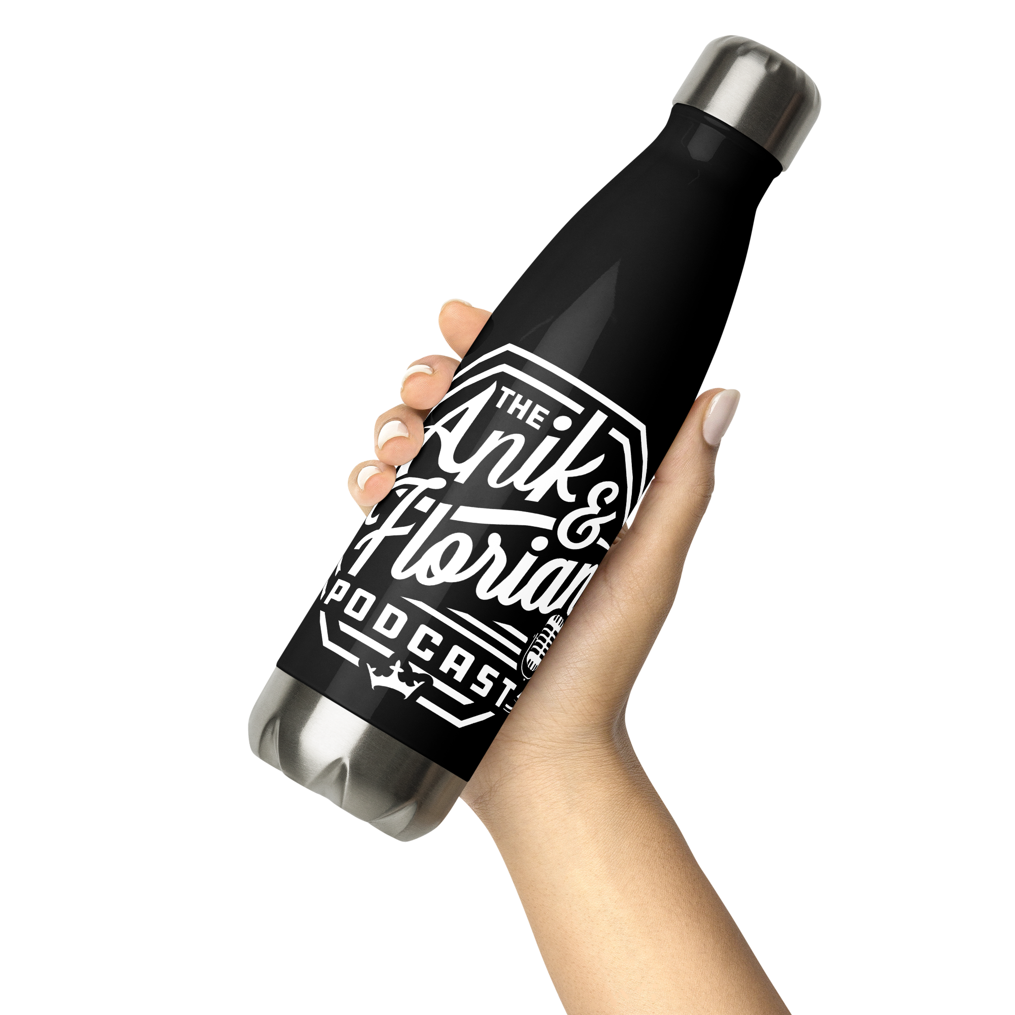 AF POD Logo Stainless Steel Water Bottle Black