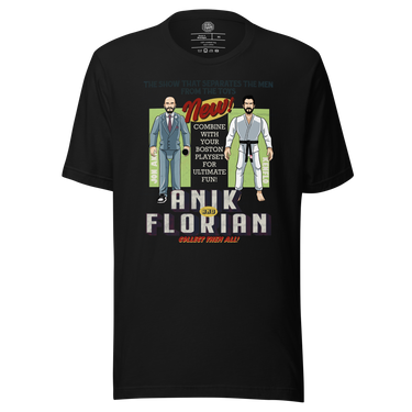 Jon Anik & Kenny Florian MMA UFC Podcast Action Figures Toys Playset T-shirt in Black