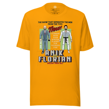 Jon Anik & Kenny Florian Podcast Action Figures Toys Playset T-shirt in Gold