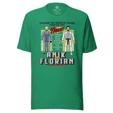 Jon Anik & Kenny Florian Podcast Action Figures Toyset T-shirt in Kelly Green