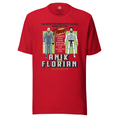 Jon Anik & Kenny Florian Podcast Action Figures Toyset T-shirt in Red