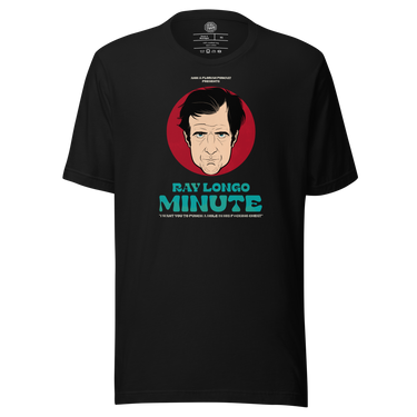 Ray Long Minute Jon Anik & Kenny Florian Podcast T-shirt by Average Joe Art in Black