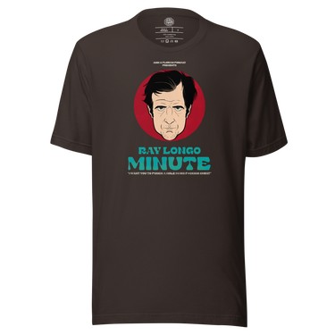 Ray Long Minute Jon Anik & Kenny Florian Podcast T-shirt by Average Joe Art in Brown