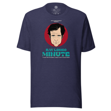 Ray Long Minute Jon Anik & Kenny Florian Podcast T-shirt by Average Joe Art in Navy