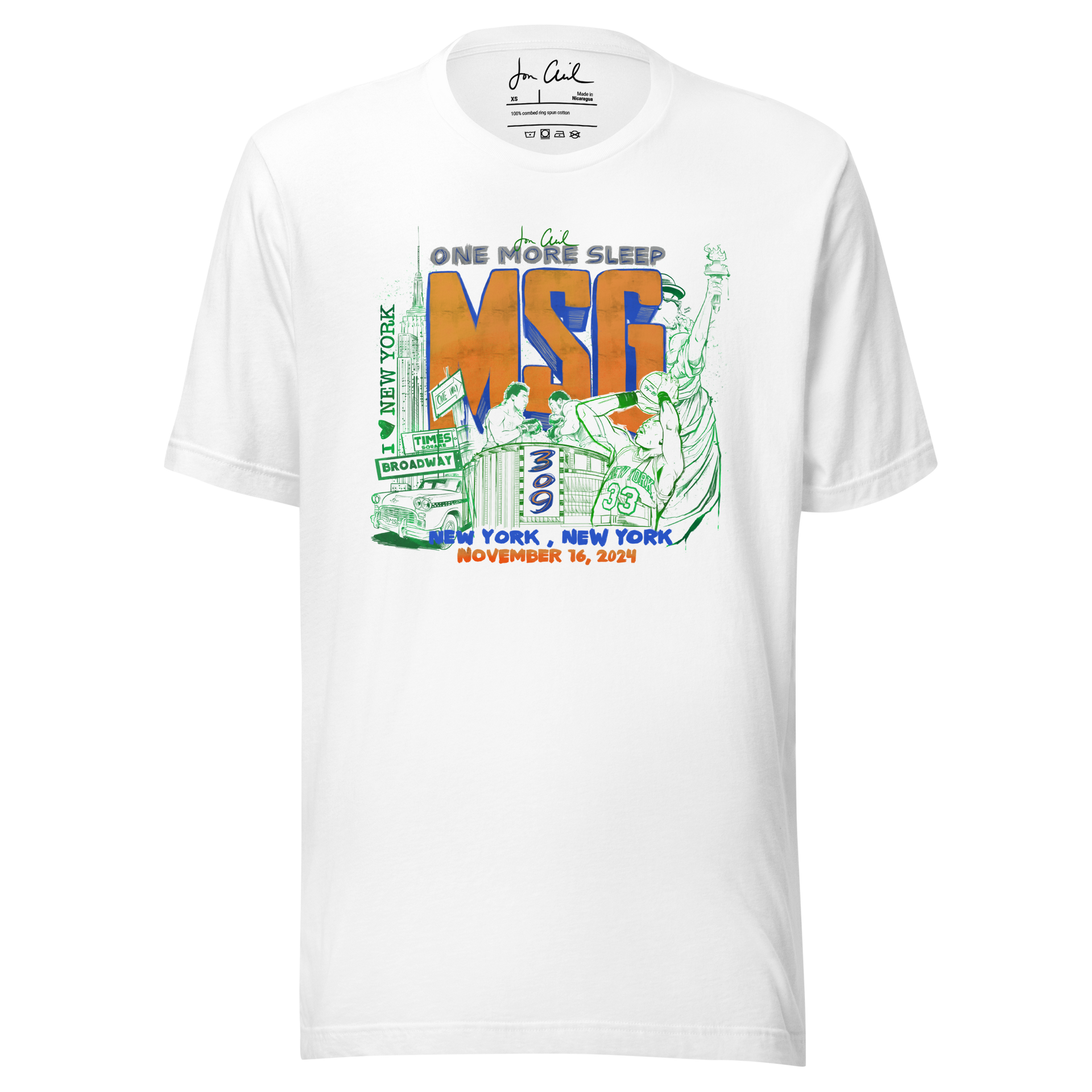 【oan】World Promoting Short Sleeve T-shirt MSG 309 One More Sleep Jon Anik