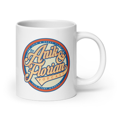 Throwback Anik & Florian Podcast Logo White Mug